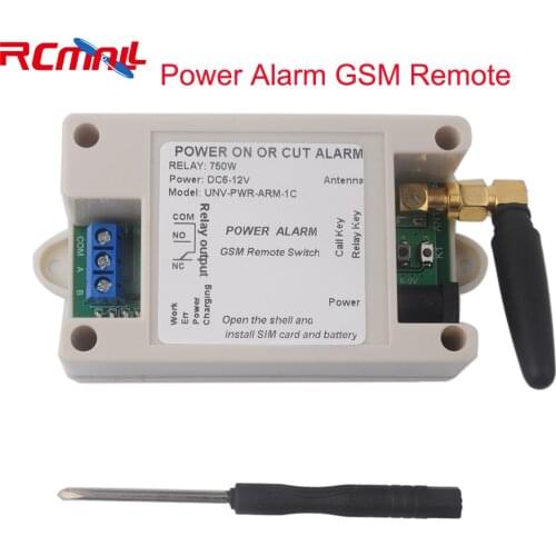 1 Channel Relay Module SMS Call GSM Remote Control Switch Power On or Cut Alam SIM800C STM32F103CBT6 with Case