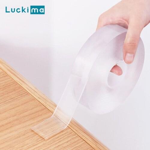 1m/3m/5m Nano Tape Transparent Double Sided Tape Reusable Waterproof Adhesive Tape Traceless Sticker Removable Washable Tape