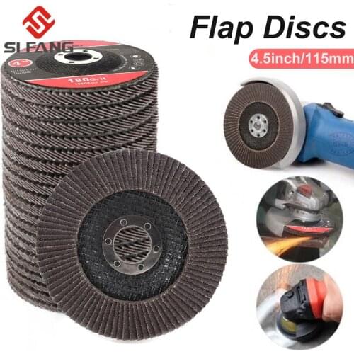 5/10pcs 4.5inch Quality Flap Discs 115mm Sanding Discs 60/80/100/120/320 Grit Grinding Wheels Blades for Angle Grinder