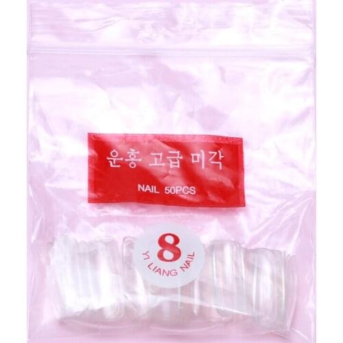 500 500 pcs Full Cover False Nails Artificial Nail Tips 10 sizes Acrylic Fake Nail tips (Clear ) FALSE NAILS - FAKE ✔ STICK ON