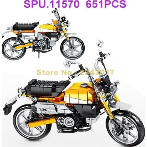 701605 651pcs Technology Monkey Motorcycle Building Blocks Toy