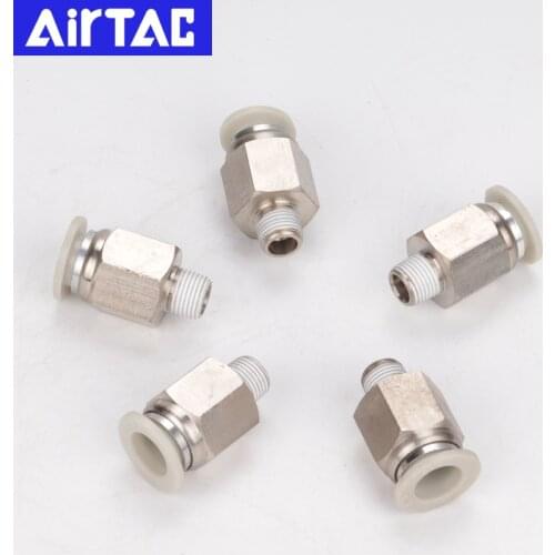 Airtac pipe quick connector APC8-02 threaded straight through APC4-M5 APC6-01 APC10-03 APC12-04