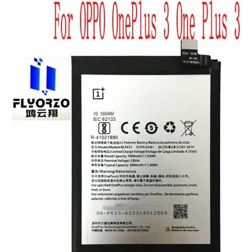 100% Brand new original 3000mAh BLP613 Battery For OnePlus 3 One Plus 3 Mobile Phone