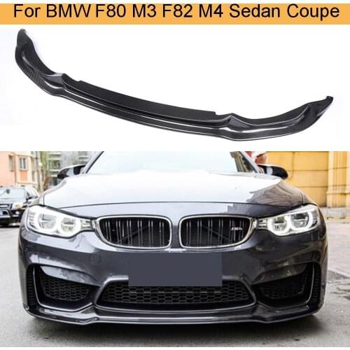 Carbon Fiber Car Front Bumper Lip Chin Spoiler Extension for BMW F80 M3 F82 M4 Sedan Coupe Convertible 2014-2019 Car Lip Spoiler