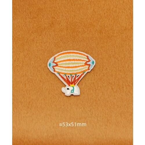 Free shipping 5pcs/lot DIY hole paste cloth label patches Cartoon Hot air balloon patches cloth sticker