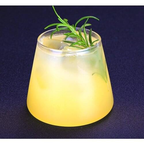 300ml Fuji Mountain Whisky Glass Cocktail Glass Beer Mug BarGlass Cup Drink Glass Lead-free Red Wine Glass Flat Bottom Wild Cup