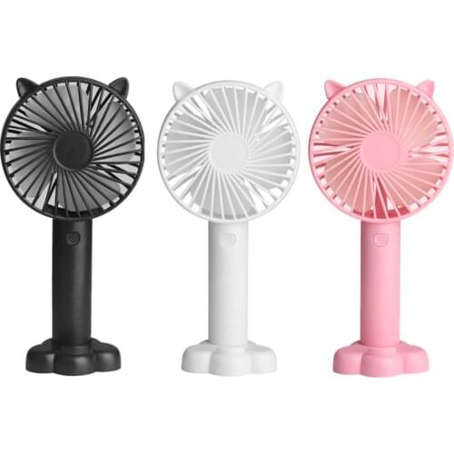 IHoven Handheld Mini Fan USB Rechargeable Portable Fan Air Cooler Desktop Fans with Phone Holder Stand for Outdoor Office Home