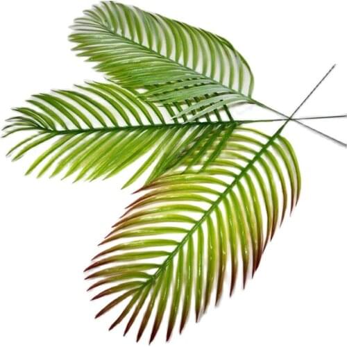 10pcs Artificial Single Palm Leaf Simulation Plant Plastic Greenery Plant for Floral Arrangement Palm Sunday