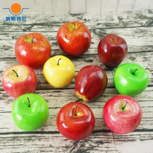 10pcs 8cm size artificial fruit Plastic Fake Fruit artifical apple&artificial plastic fake simulated apple