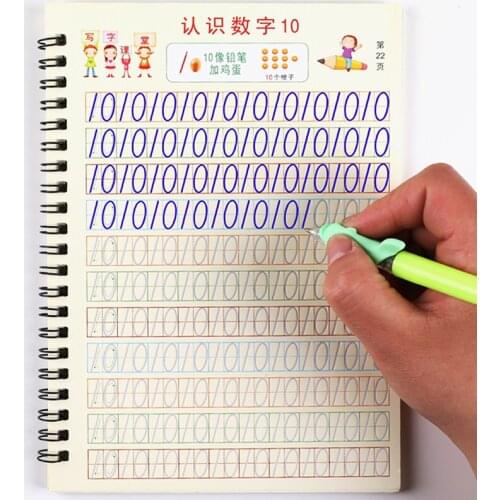 3D Reusable Kids Notebook Calligraphy Numbers 0-10 Handwriting Books Practice Learning Math Book Libros Livros Livres Libro Art