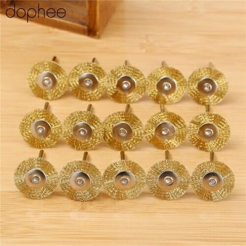 Dophee 20Pcs Dremel Accessories 25mm Wheel Brushes Flat Brush Diameter for Grinder Dremel Rotary Tool Accessory Copper Wire