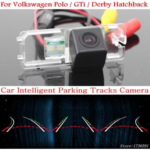 Lyudmila Car Intelligent Parking Tracks Camera FOR Volkswagen Polo / GTi / Derby Hatchback Car Reverse Rear View Camera