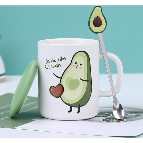 Cute Ceramic Travel Mug Porcelain Cup Large Capacity Eco Friendly Funny Bubble Tea Smoothie Mugs Canecas Coupelle Gifts E5MKB