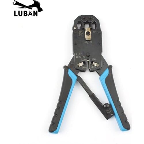 Multifunctional TL-200R ethernet cable modular crimping pliers strippers RJ45 10p10c 8P8C 6P4C 8" more in one modular tools