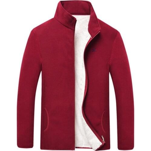 Men Outdoor Winter Fleece Warm Jackets Thicken Thermal Windproof Plus Velvet Coat Lining Climbing Hiking Sports Cardigan Jacket