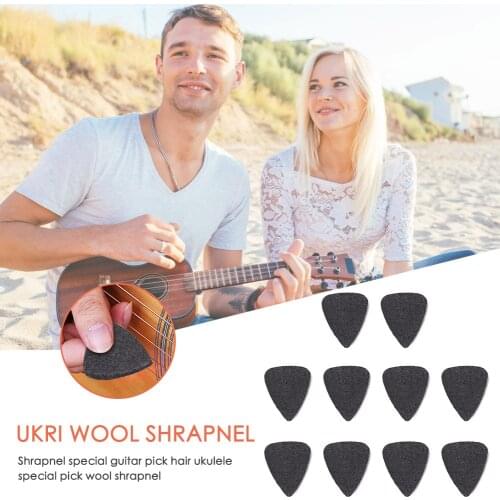 10pcs Ukulele Soft Felt Pick Electric Guitar Mandolin Plectrum Plectrum Mediator Ukulele Accessories for Concert Soft Plectrum