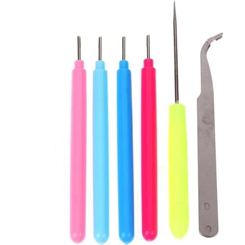 1/2/3/6Pcs Paper DIY Set Quilling Paper Tools Tweezer Needle Pins Slotted Pen Tool Kit