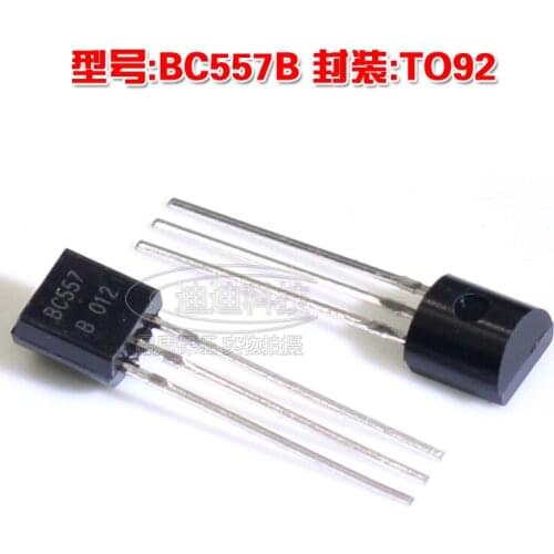 New BC557B TO-92 PNP Power Transistor Output 45V 0.1A 557B to92 Straight