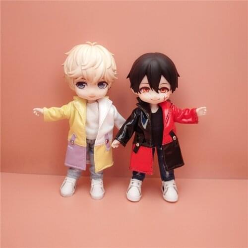 OB11 baby clothes colorful laser coat leather 1/12 baby clothes BJD GSC plain body wear doll clothes coat
