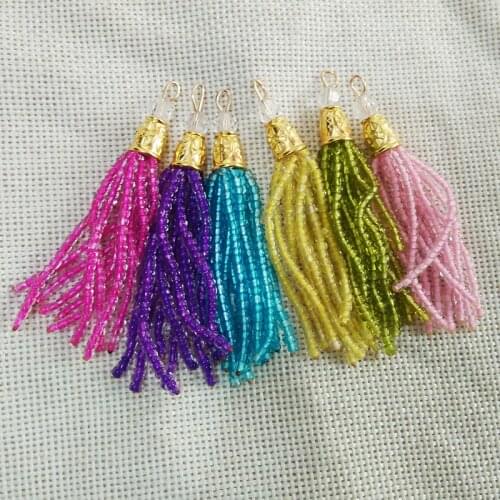 Tassel charms findings necklace earrings spacer dangle cell case strap bag beauty key chain pendant suede fringe materials kit