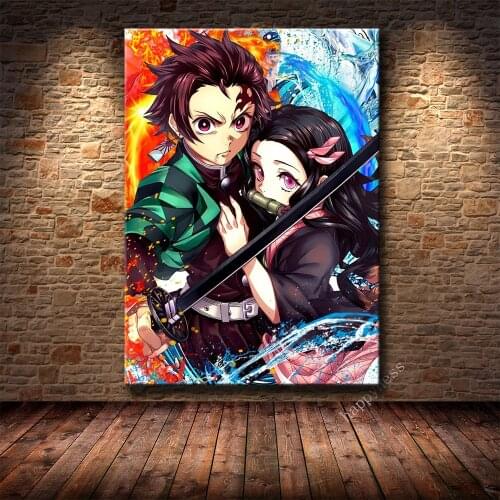 Demon Slayer Canvas Posters And Prints Picture Anime Figure Painting Home Wall Art Decor Living Room Bedroom Decoration