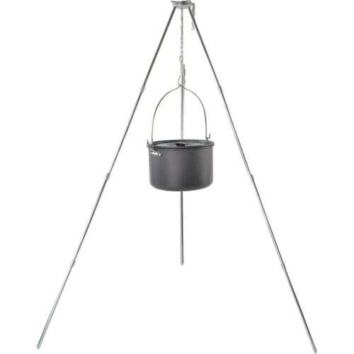 Outdoor Camping Cooking Portable Tripod Pot Hanging Hook Campfire Accessory Outdoor Picnic Accessories