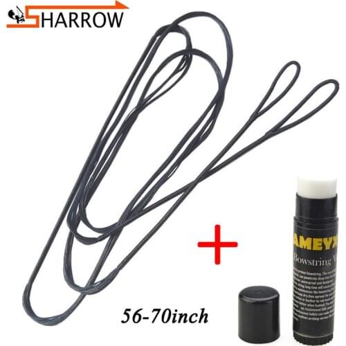 SHARROW Archery 12/14/16strands Bowstring Recurve Bow Replacement String for 56-70" Bow Hunting Shooting Accessories Bow String