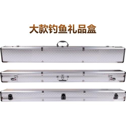 122*15*10cm fishing bag Large capacity aluminum alloy hard shell waterproof anti-pressure fishing rod package Bracket optional