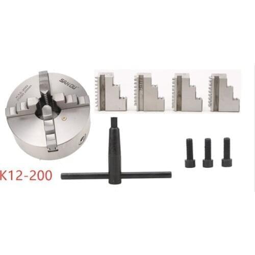 SAN OU K12-200 High Accuracy 4-jaw self-centering chuck For Mechanical Lathe For Drilling Milling Machine