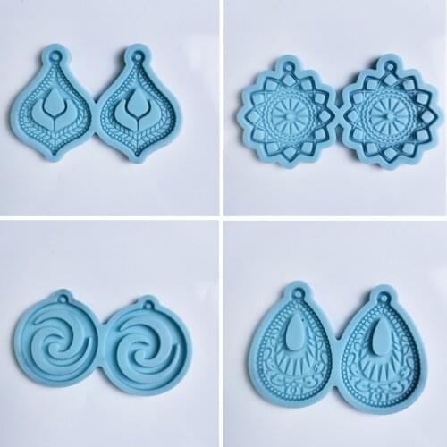 Earrings Epoxy Resin Mold Keychain Pendant Silicone Mould DIY Crafts Jewelry Necklace Ear Studs Casting Mold