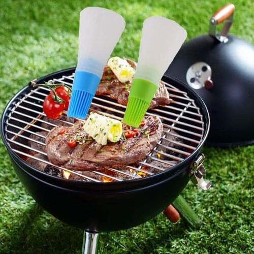 BBQ Brush High Temperature Oil Brush Food Grade Silicone Baking Tools Barbecue Oil Bottle Brush Kitchen Brush
