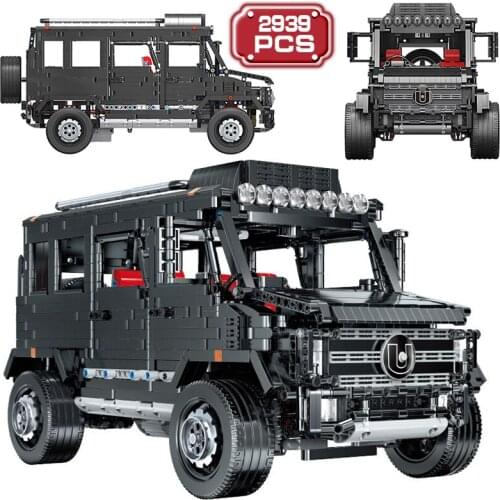 Technical 2939PCS Racing Jeep Car Building Blocks Expert Off-road Vehicle DIY Assembly Model Brick Toys for Boys Birthday Gifts