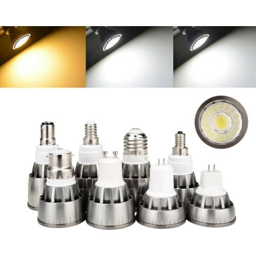 GU10 LED COB Spotlight Bulb E12 E14 E27 MR16 GU5.3 B15 7W 9W 12W Lamp Warm Cool White Neutral White 12V 85-265V Lamps For Home