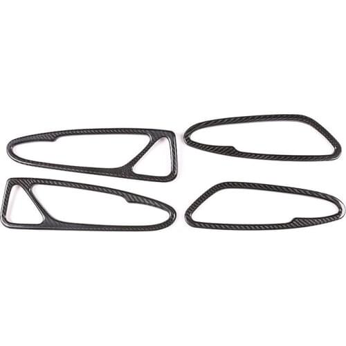 For 17-20 alpha stelvio inner door handle carbon fiber Automobiles Parts Accessories Automotive Interior Stickers