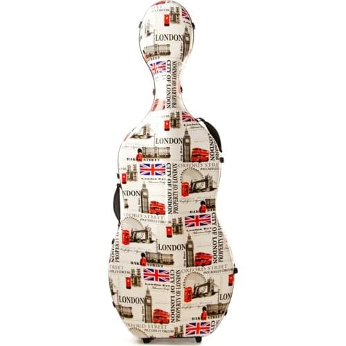 High quality carbon fiber cello case 4/4 cello case carbon fiber cello hard case 3.6kg London Color