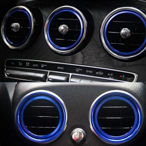 7 Pieces Air Vent Outlet Ring Trim for Mercedes Benz C Class W205 14-17