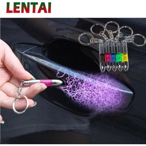 LENTAI For Ford focus 2 3 mk2 fiesta ranger mondeo Jeep renegade wrangler grand 1PC Car Anti Static Keychain Key ring Styling