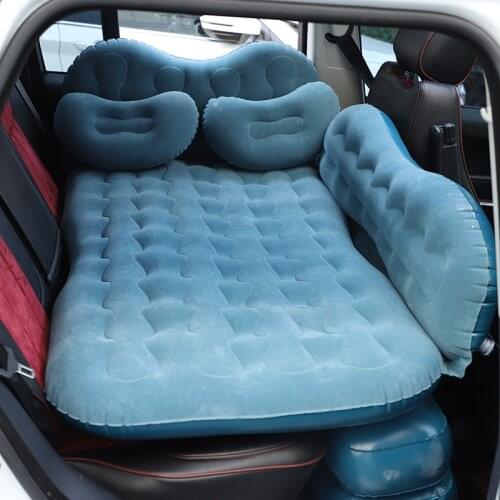 Car Air Inflatable Back Seat Travel Bed Mattress Air Bed Sofa Pillow Outdoor Camping Mat Cushion Multi functional Car air bed