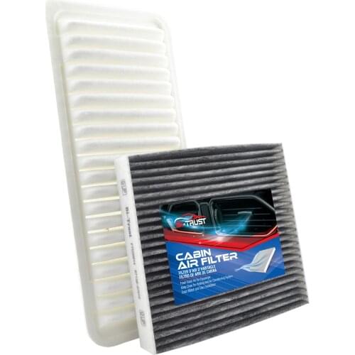 Bi-Trust Engine & Cabin Air Filter Carbon Fiber for 2008 2009 2010 Toyota Highlander