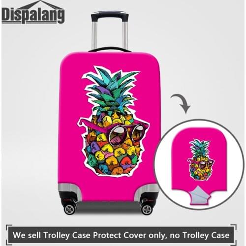 Dispalang Cute Pineapple Cartoon Thick Elastic Luggage Protective Cover For 18-32 Inch Trunk Womens Fashion Case For A Suitcase