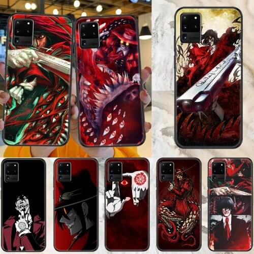 Anime Hellsing Alucard Phone case For Samsung Galaxy Note 4 8 9 10 20 S8 S9 S10 S10E S20 Plus UITRA Ultra black fashion coque