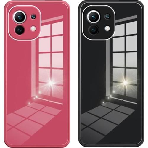 For Xiaomi Mi 11 Case Luxury Hard Liquid glass protective Back Cover Case For xiaomi mi 11 mi11 xiaomi11 phone shell