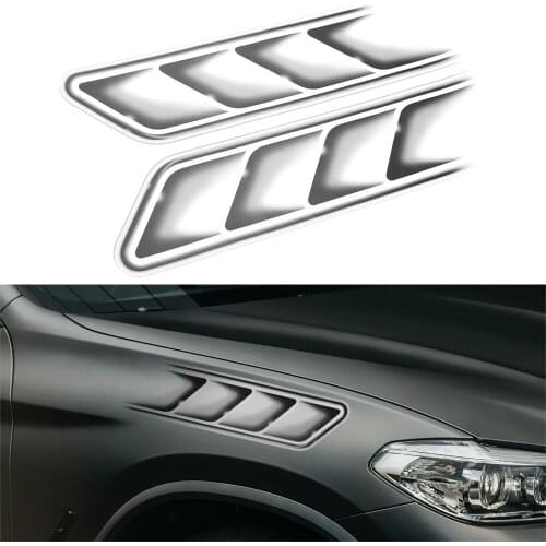 Car Styling 3D Fake Vents Decorative Stickers Decals for Renault Megane 2 3 Duster Logan Clio 4 3 Laguna 2 Sandero Scenic