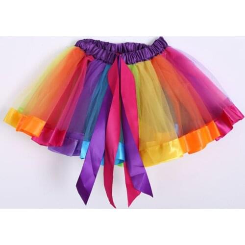 Lovely Fluffy Soft Tulle Kids Dance Tutu Skirt For Girl Sequin 3 Layers Tulle Toddler Pettiskirt Children Dance Skirt Z0224
