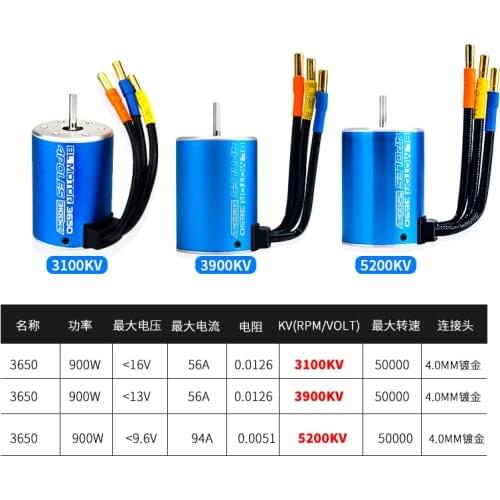 3650Motor 3100KV 3900KV 5200KV Brushless Motor for Wtloys Remo Hobby XLH Timaya Redcat 1/12 1/14 1/16 1/18 RC Car Boat