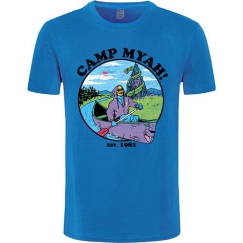 Wholesale Mens T Shirts Camp Myah Canoe Heman Grim Reaper T-shirt Hip Hop Summer Funny Comics Clothes Print Cotton Tops 3XL