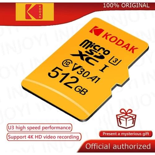 Kodak Micro SD Card 512GB 256GB 128GB 64GB 32GB class10 Flash Memory Card U3 4K High Speed cartao de memoria