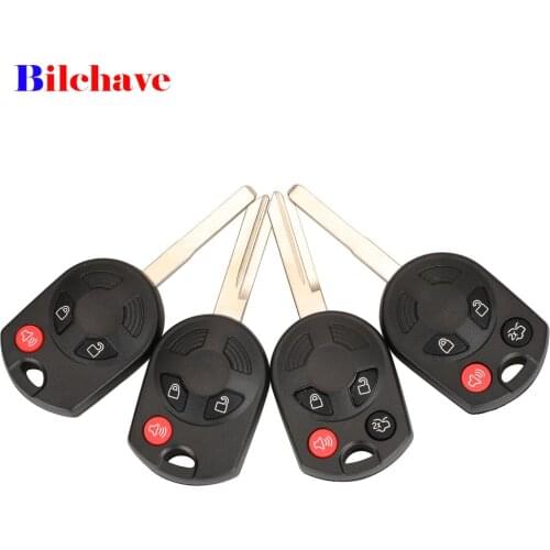 Bilchave 4 Buttons Remote Car Key Shell Fob For Mercury Ford Edge Escape Expedition Flex Fusion Mustang Taurus Lincoln Key Case
