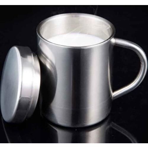 210mL/260mL/400mL Stainless Steel Coffee Mugs Milk Thermal Insulated Heat Preservation Large Capacity Leakproof Double Wall Cups
