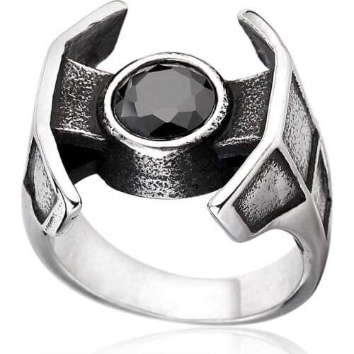 Star of wars ring Spacecraft 316L Stainless Steel For Boy And Girl Unique Mans Cool Fashion Viking Movie Jewelry